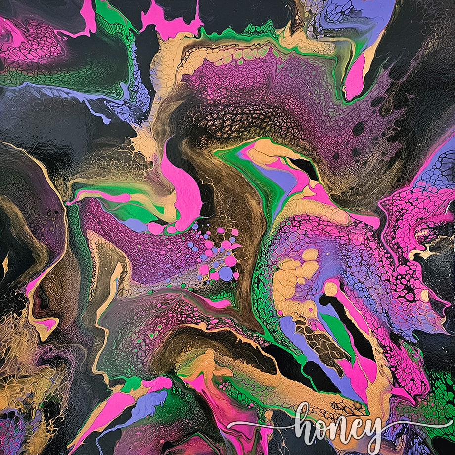Dragon fluid painting by Silvi Honey