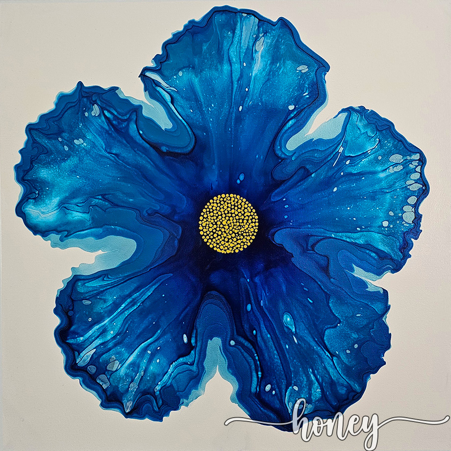 Flower Power Blue by Silvi Honey