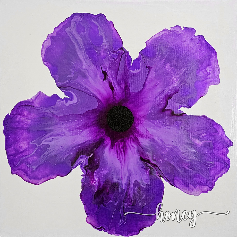 Flower Power Purple Dark by Silvi Honey